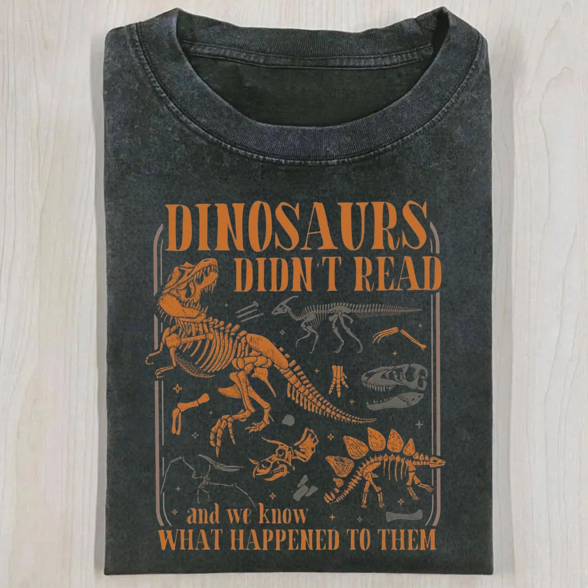 Fun Dinosaur No-Reading Comfortable Color T-Shirt