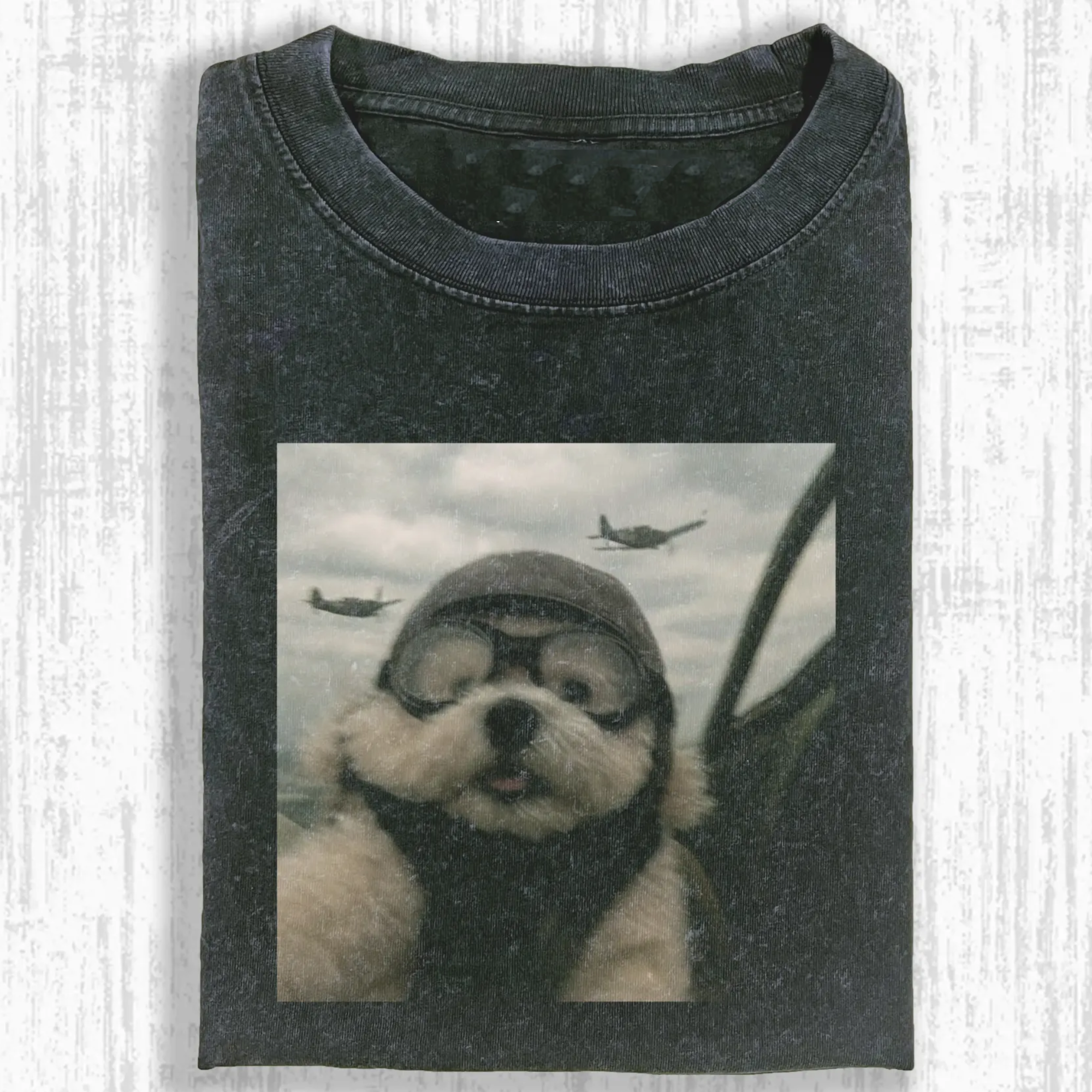 Fighter pilot dog T-shirt