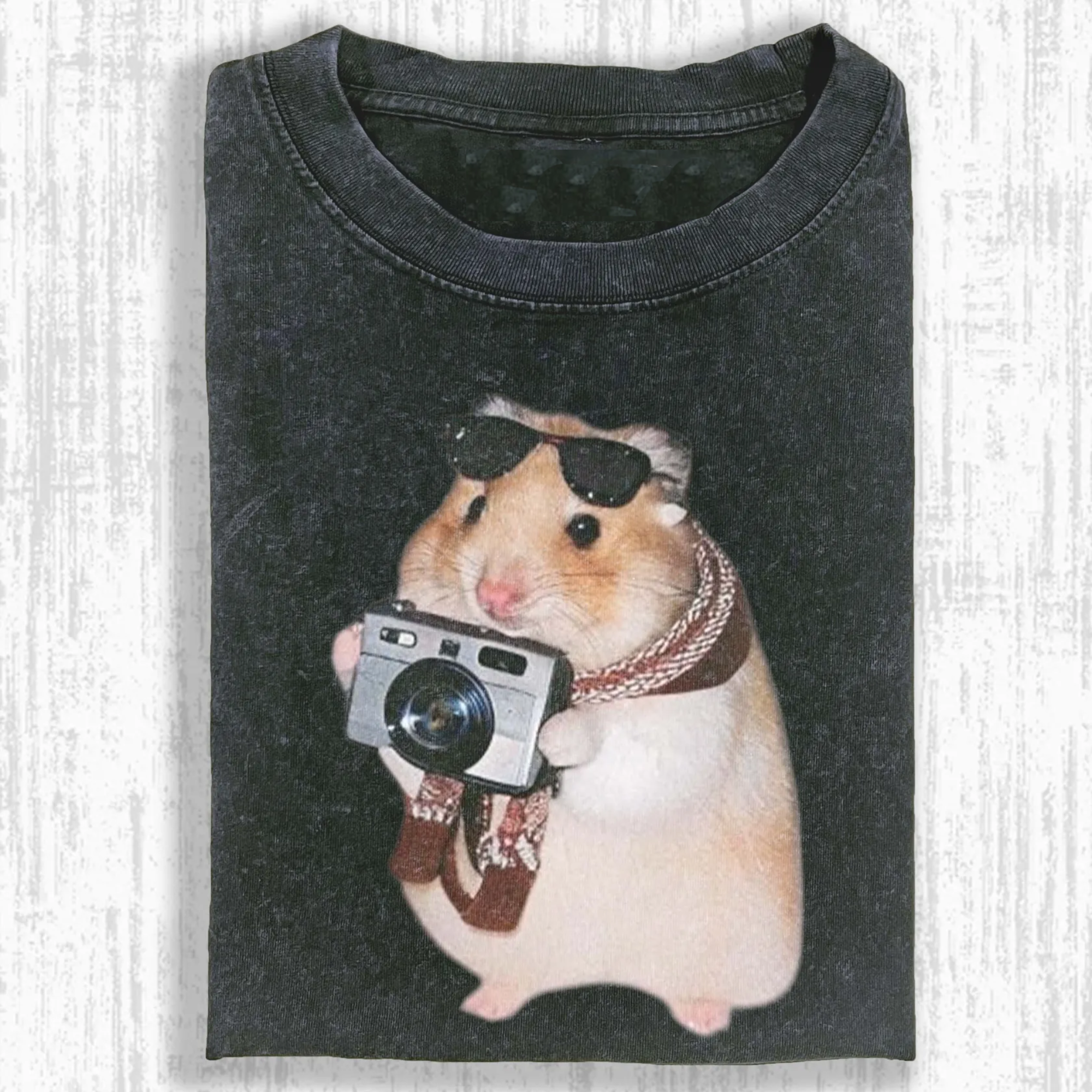 Vintage camera hamster T-shirt