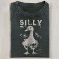 Retro distressed pattern T-shirt