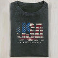 Retro American Flag Patriotic T-Shirt