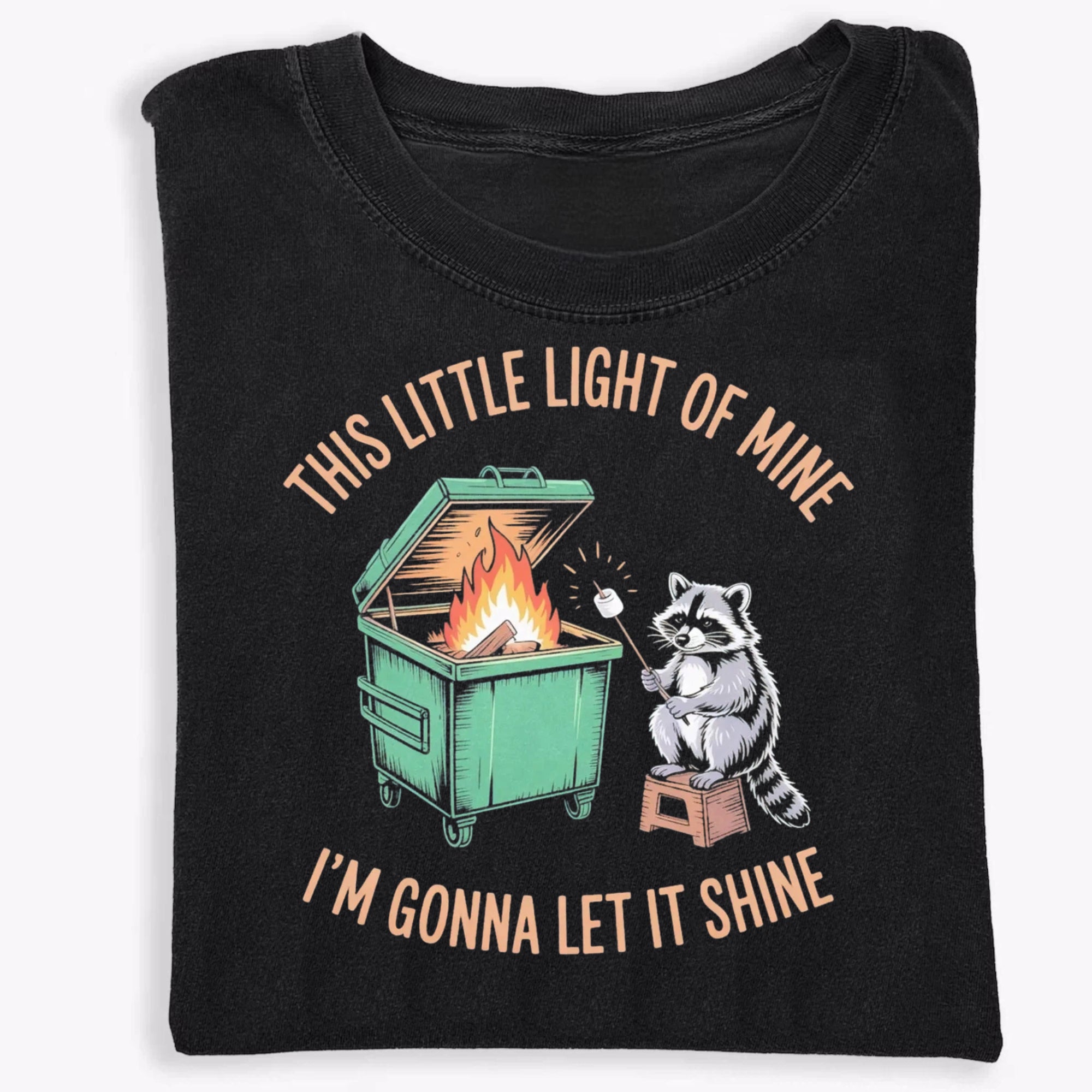  Dumpster Fire Raccoon T-Shirt