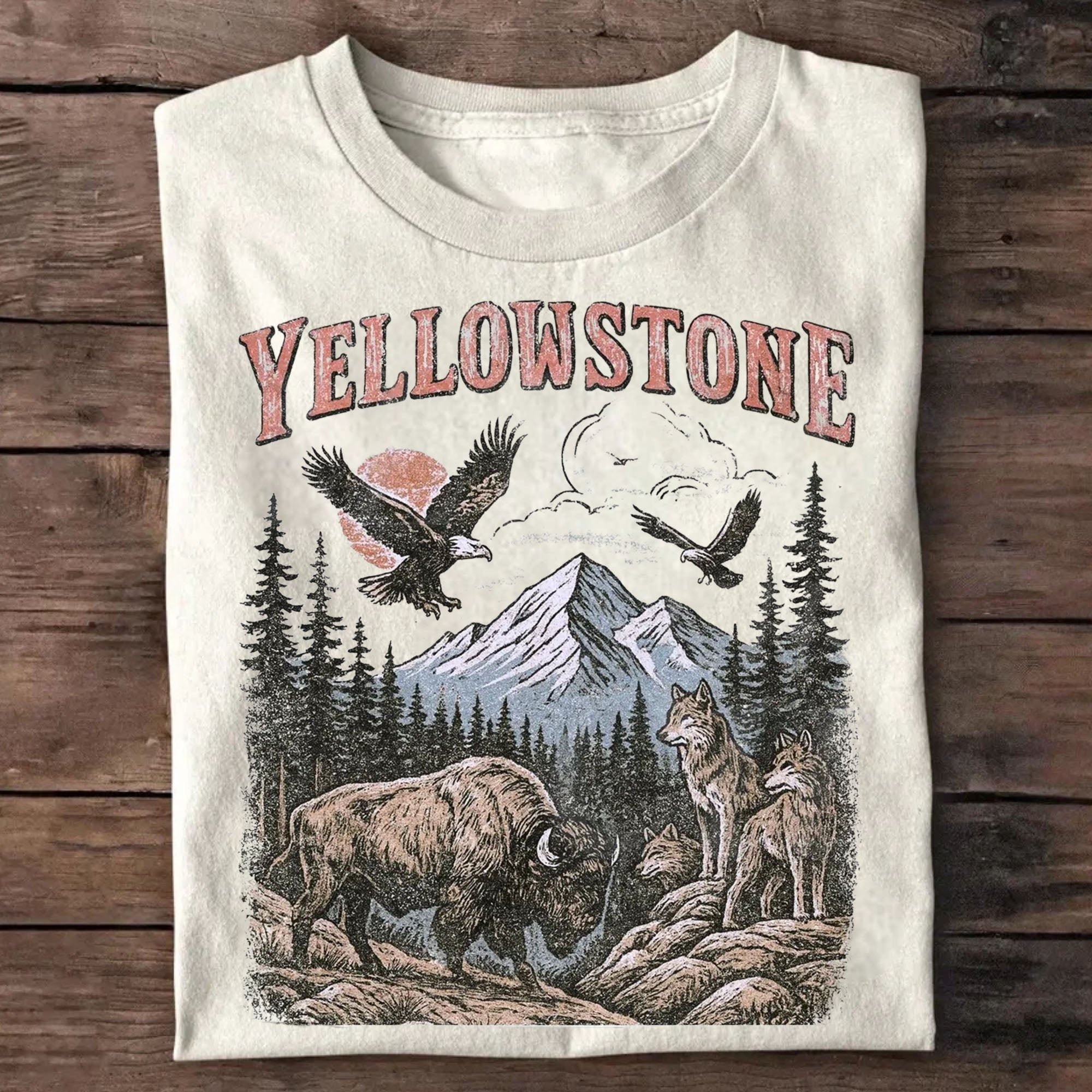 Yellowstone National Park Retro 90s Style T-shirt