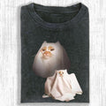 Ghost kitten comfortable color T-shirt