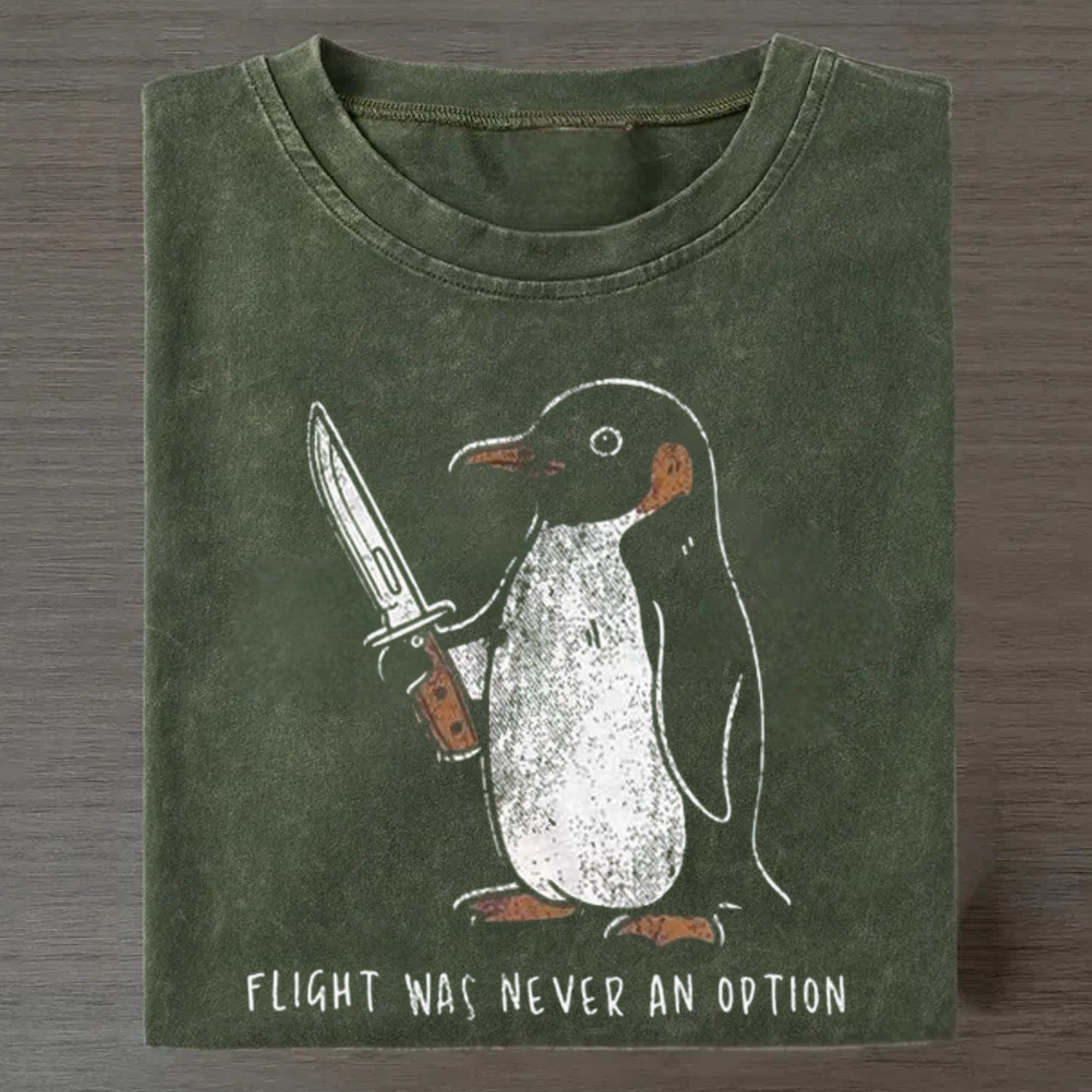 Retro Penguin Punk Graphic Comfort Chaotic T-shirt