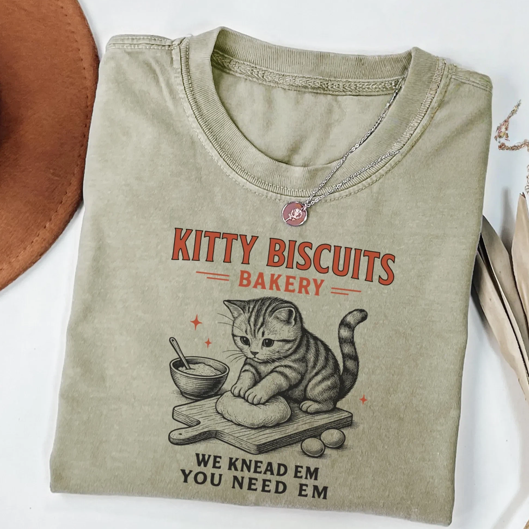 Kitty Biscuits Cat Baking T-shirt