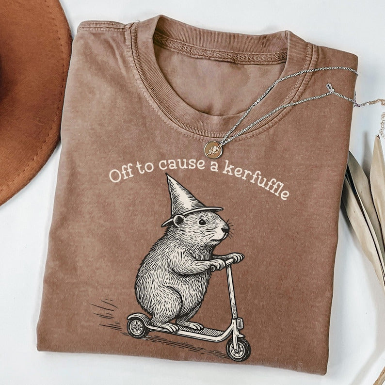 Adult humorous satirical washed T-shirt