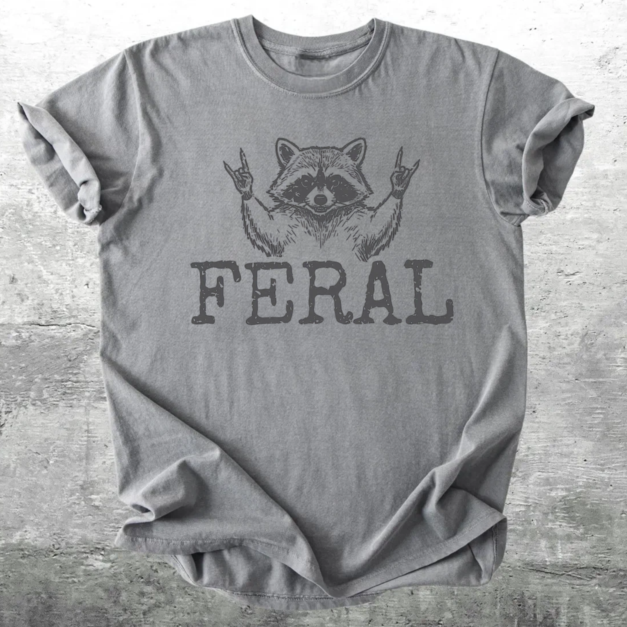 Distressed Feral Raccoon T-Shirt