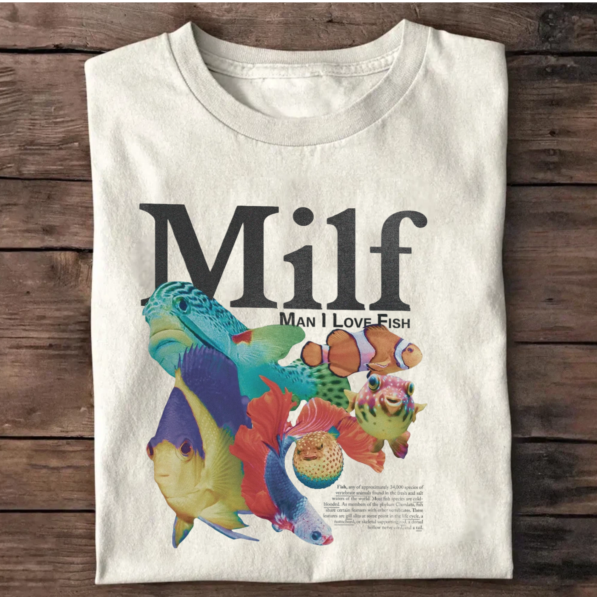 Man I Love Fish Vintage T-Shirt