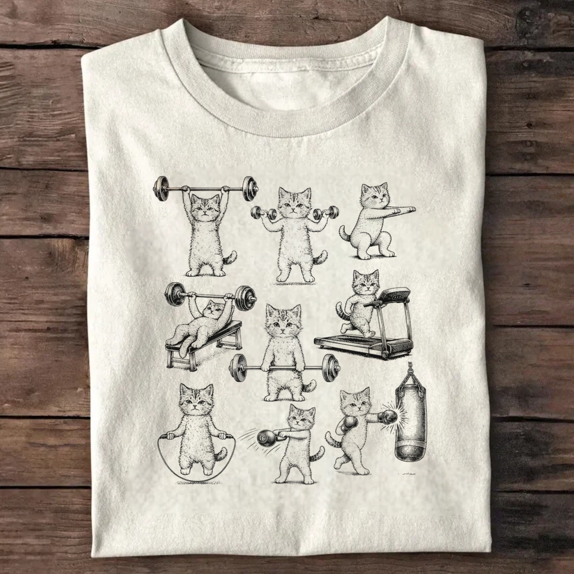 Funny Cats Gym T-Shirt