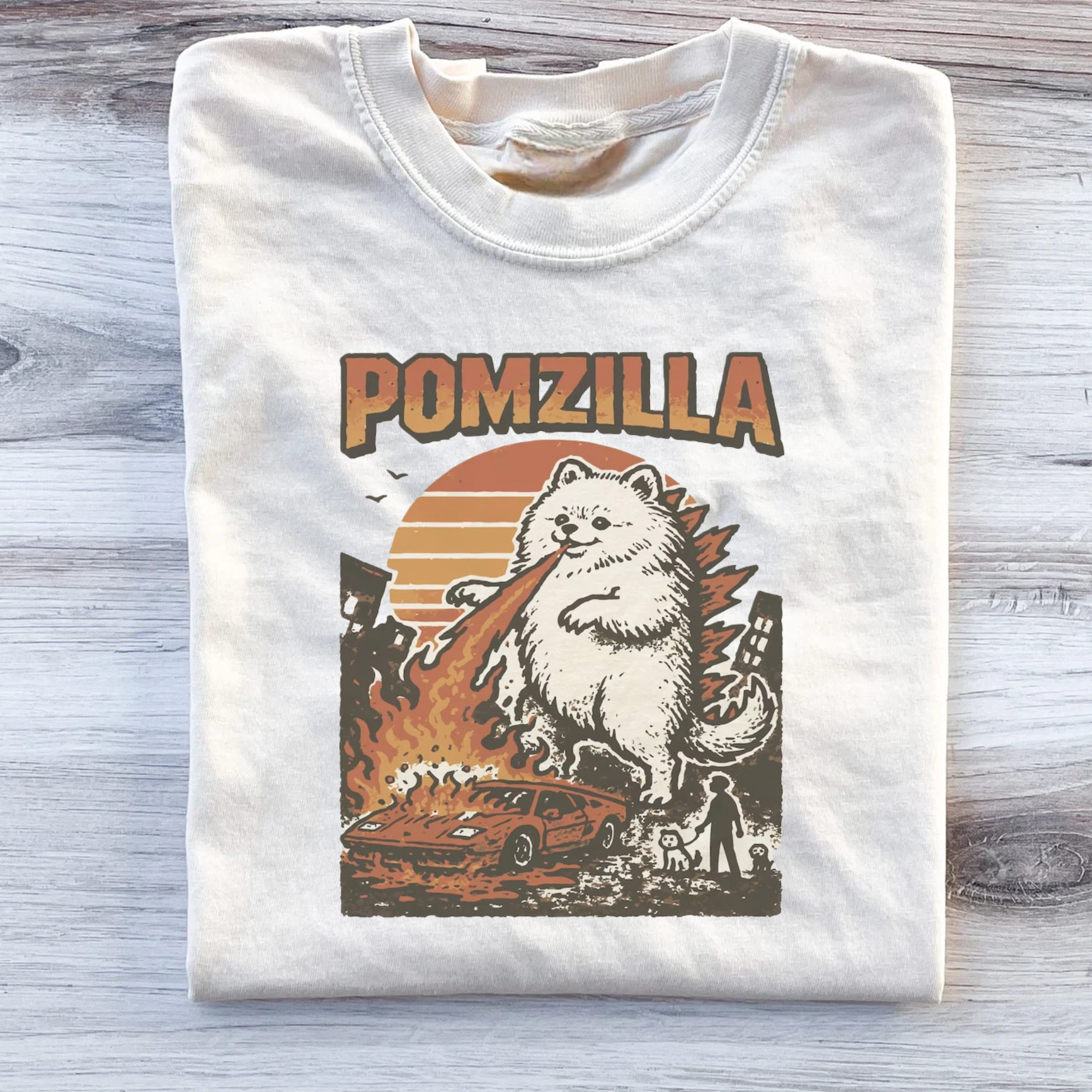 Funny Pomeranian Godzilla Shirt