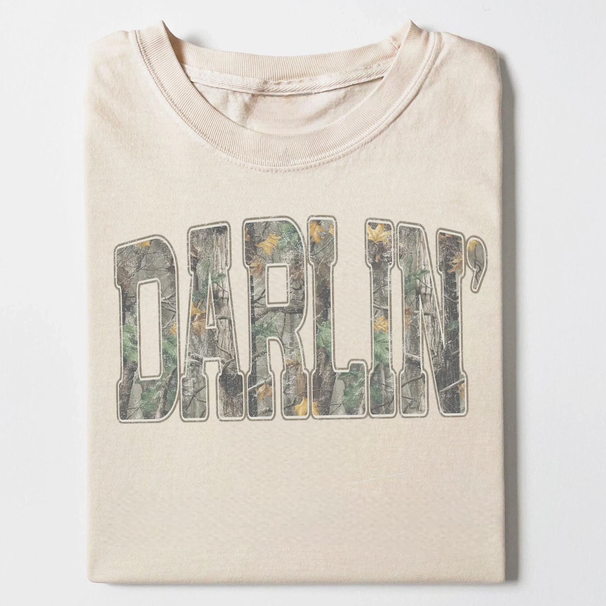 Retro Camo Western Darlin T-Shirt