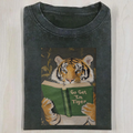 Motivational Tiger Reading T-Shirt