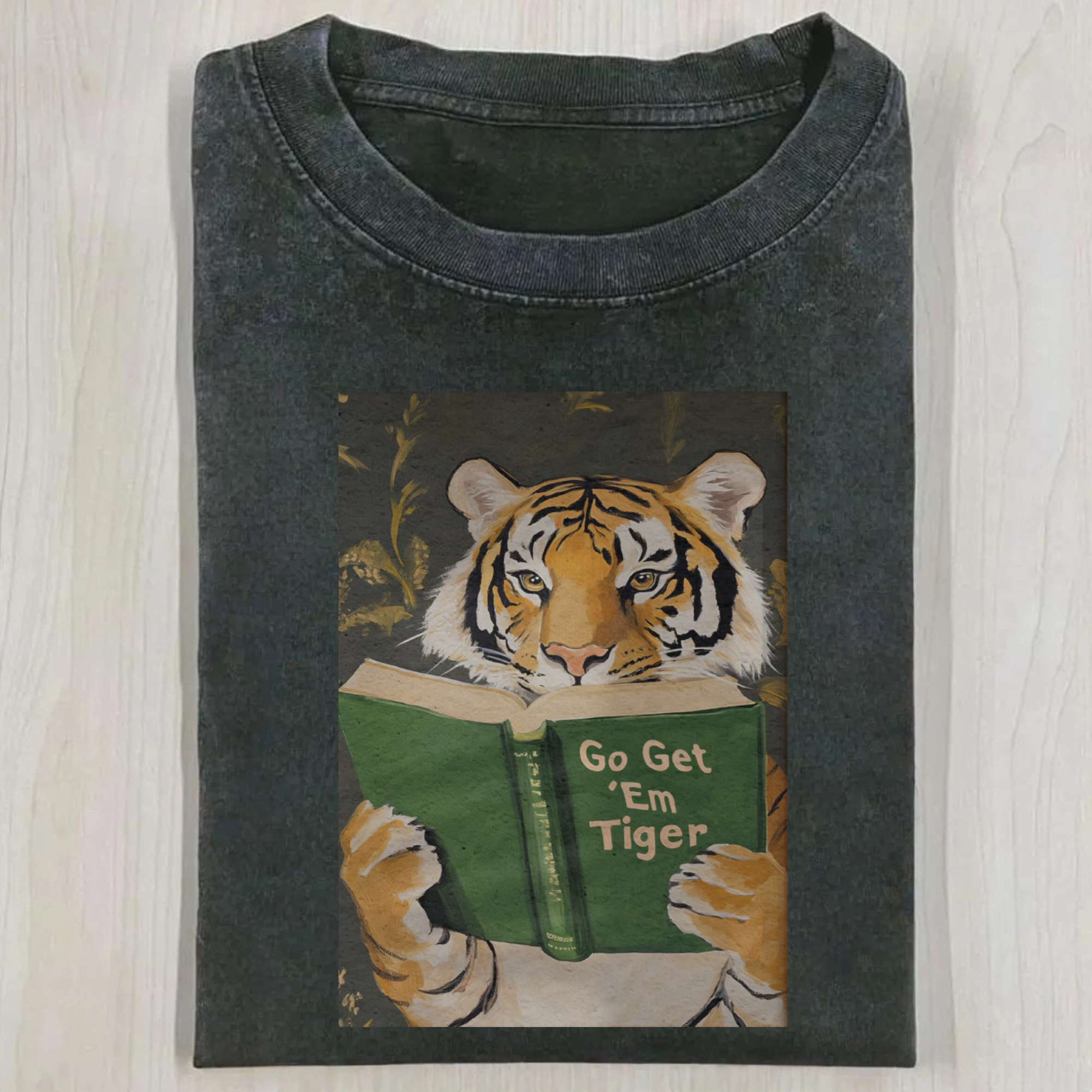 Motivational Tiger Reading T-Shirt