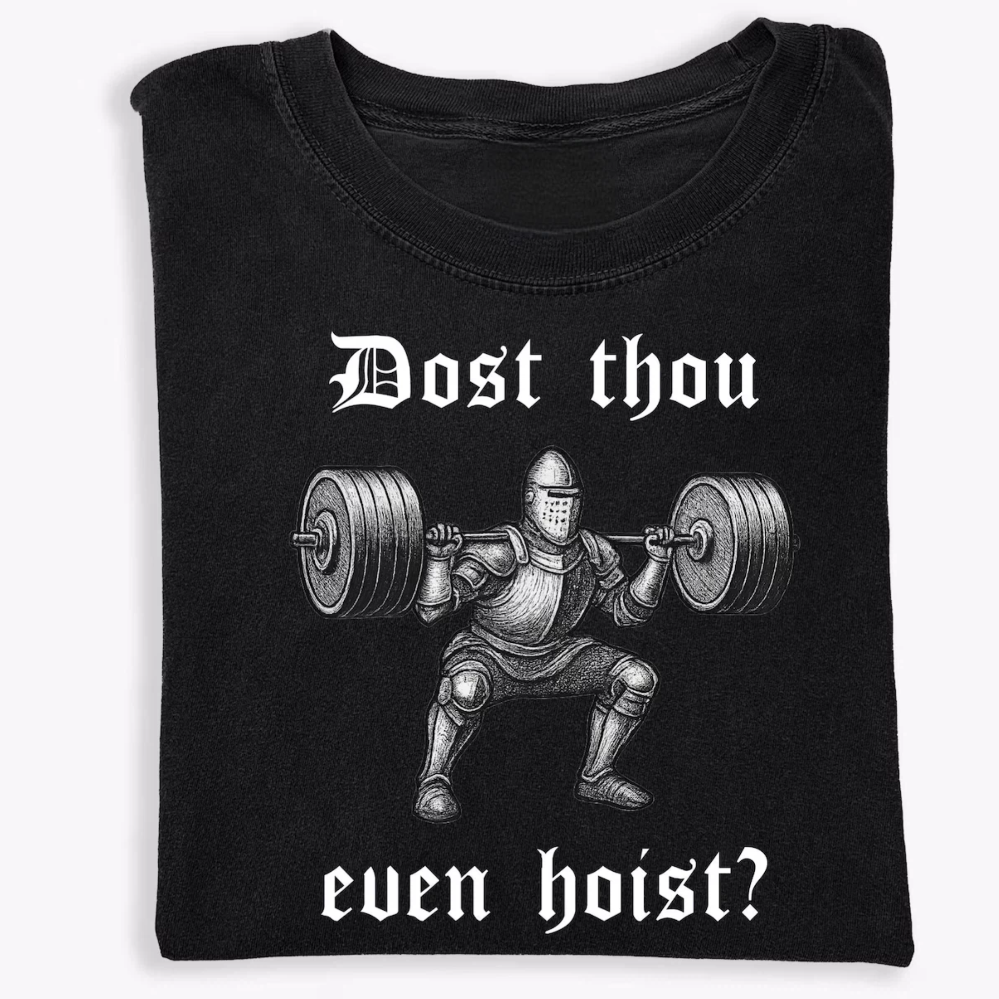 Funny Knight Weightlifting T-Shirt