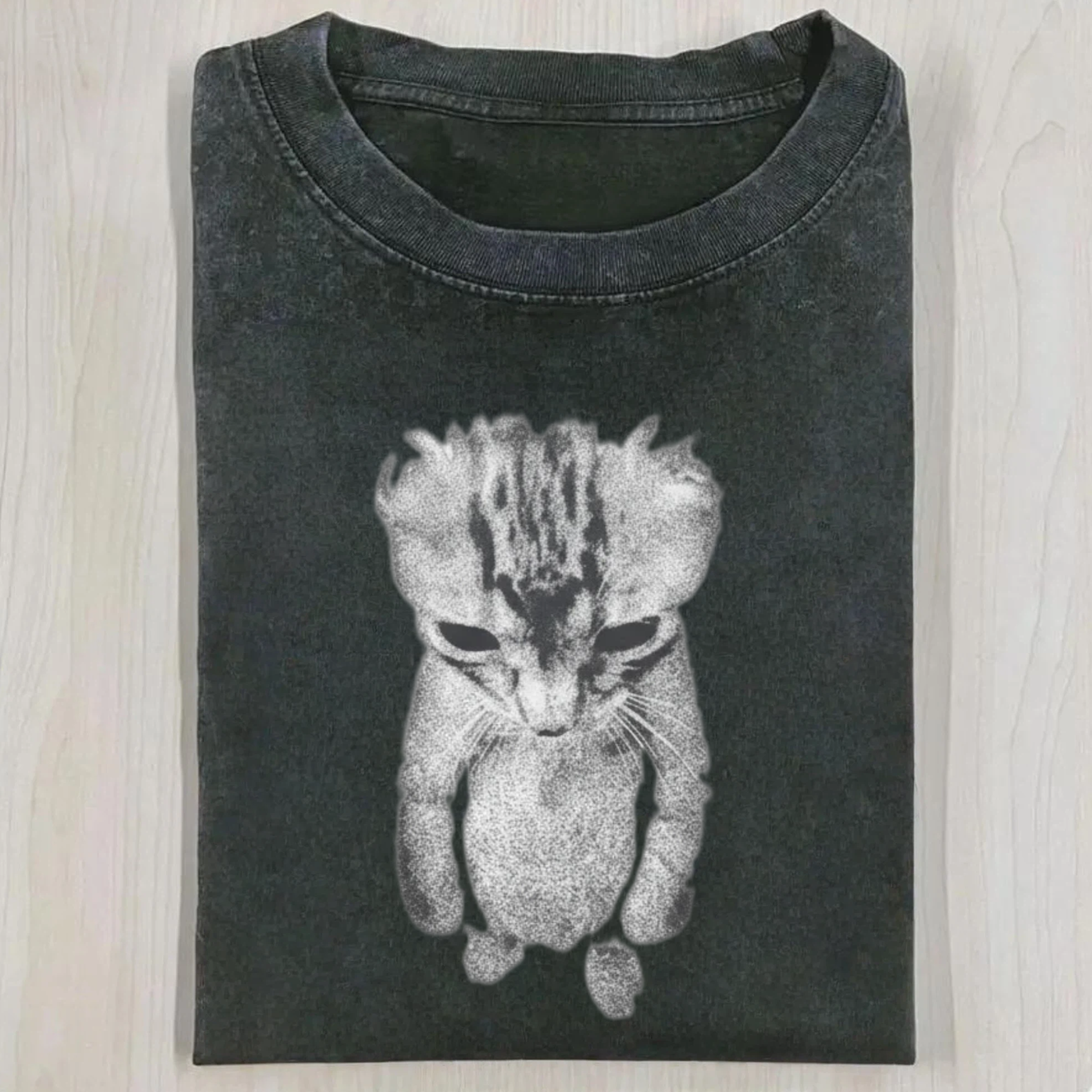Sad Kitten Meme Standing Cat T-Shirt