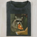 Raccoon Eating Pizza T-Shirt