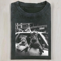 Funny Cat Gang Vinage T-shirt