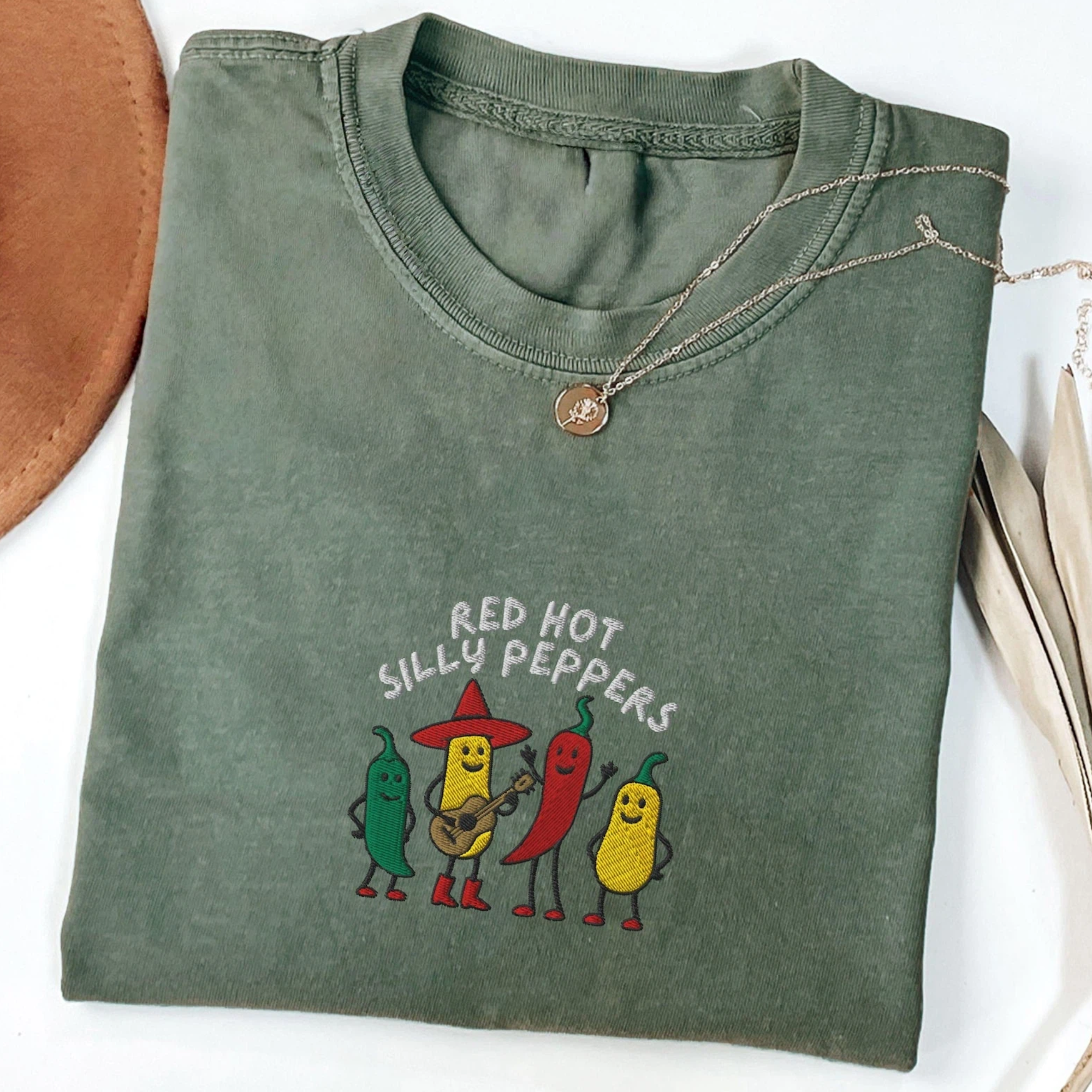 Vegetable embroideryT-shirt