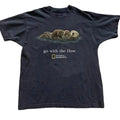Go With The Flow Otter Nature Graphic Vintage Unisex T-Shirt