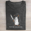 Retro Penguin Punk Graphic Comfort Chaotic T-shirt