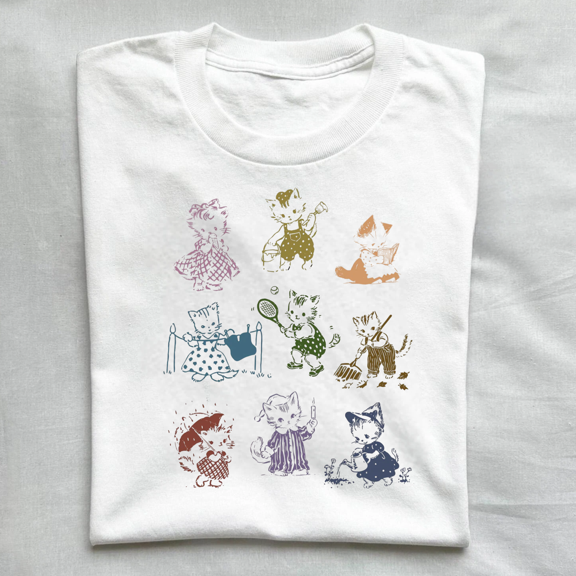 Cat 90s Tattoo T-shirt