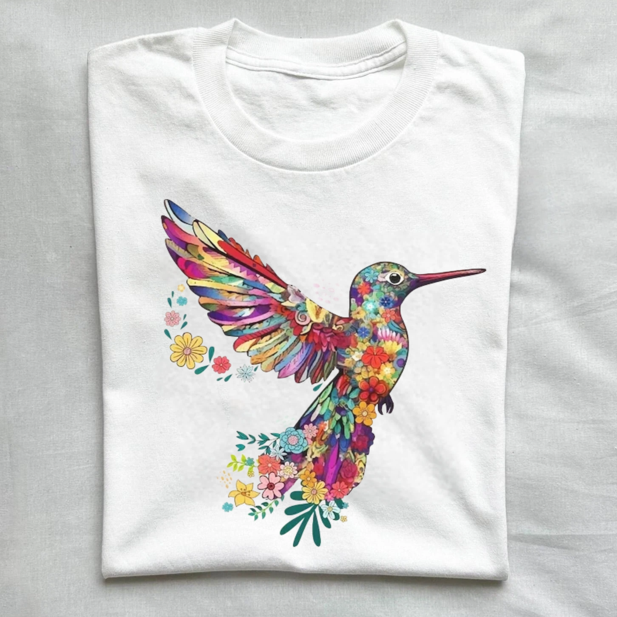 Floral Hummingbird T-Shirt