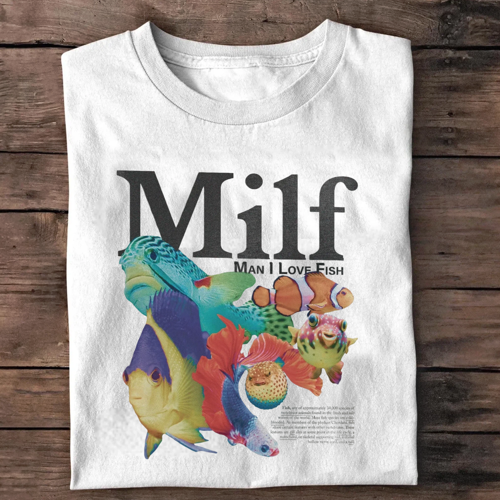 Man I Love Fish Vintage T-Shirt