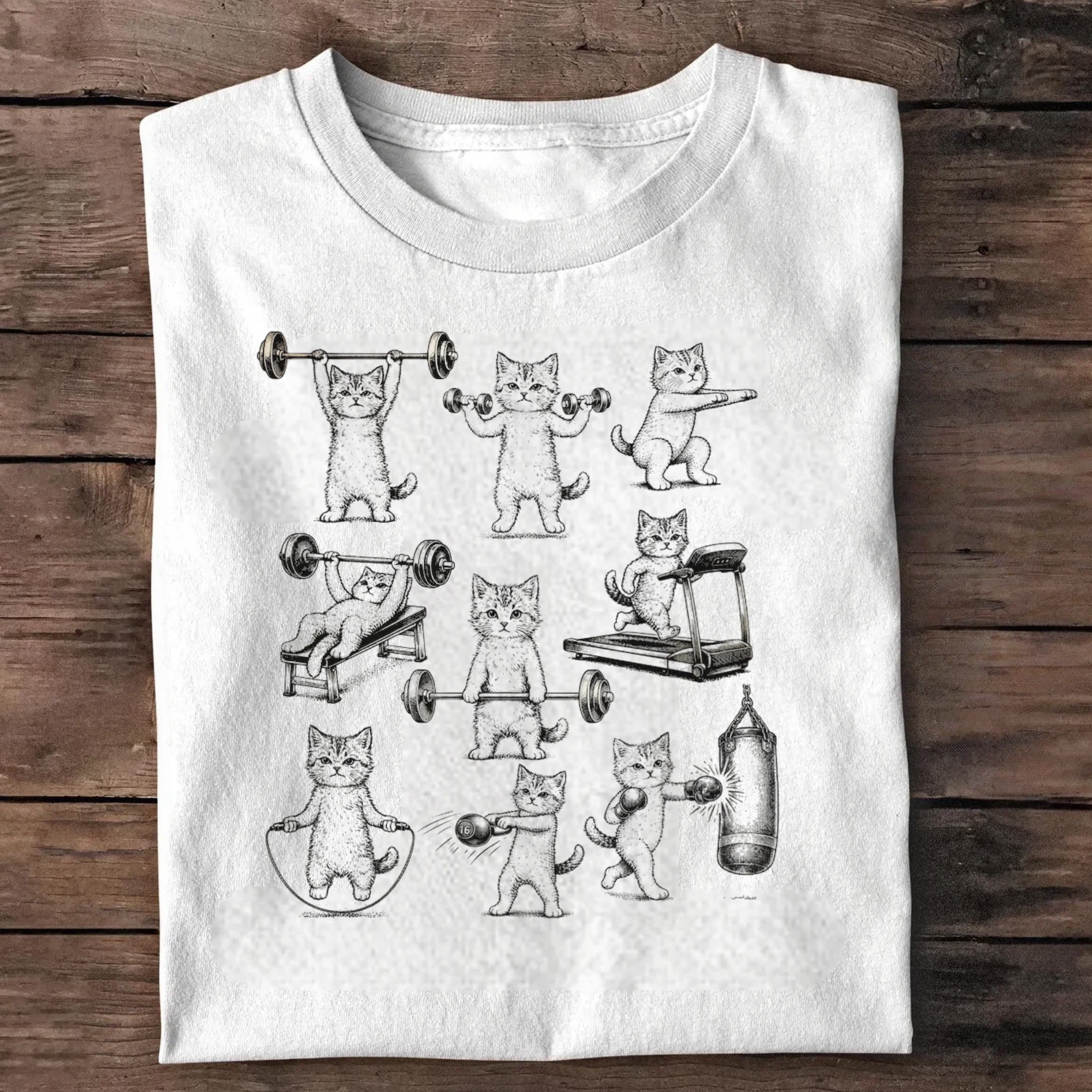 Funny Cats Gym T-Shirt