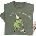 Funny Frog Scooter Gift For Mom Funny Mama T-Shirt