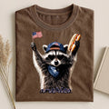 Feral & Free Racoon USA Independence Day Shirt